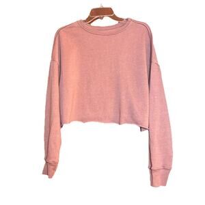 Urban Outfitters BDG Cropped Sweat Shirt Medium Dusty Rose